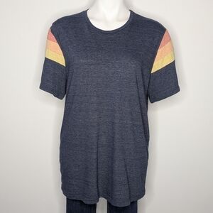 Marine Layer Banks Triblend Blue Red Orange Yellow Short Sleeve T-shirt L